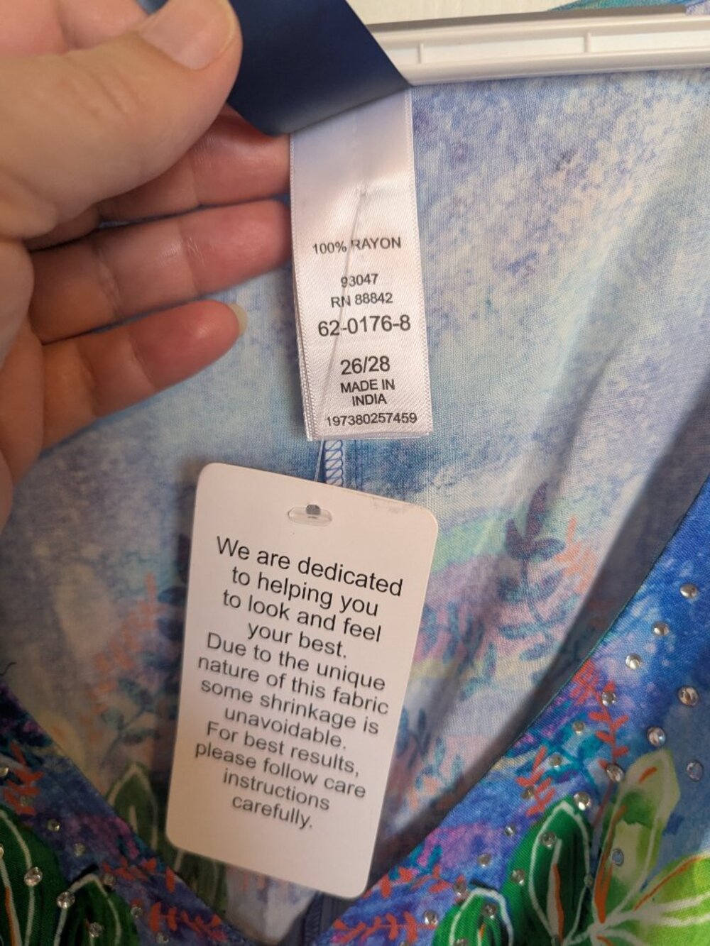 NWT | Island Tropics | OSFM  Mrs. Roper Romp Ready | Tropical Rainbow Hue Kaftan - Picture 5 of 15